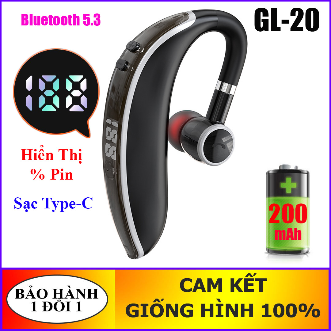 Tai nghe bluetooth 5.3 GL20 bass cực mạnh thời gian sử dụng lên đến 15h - Hàng Nhập Khẩu