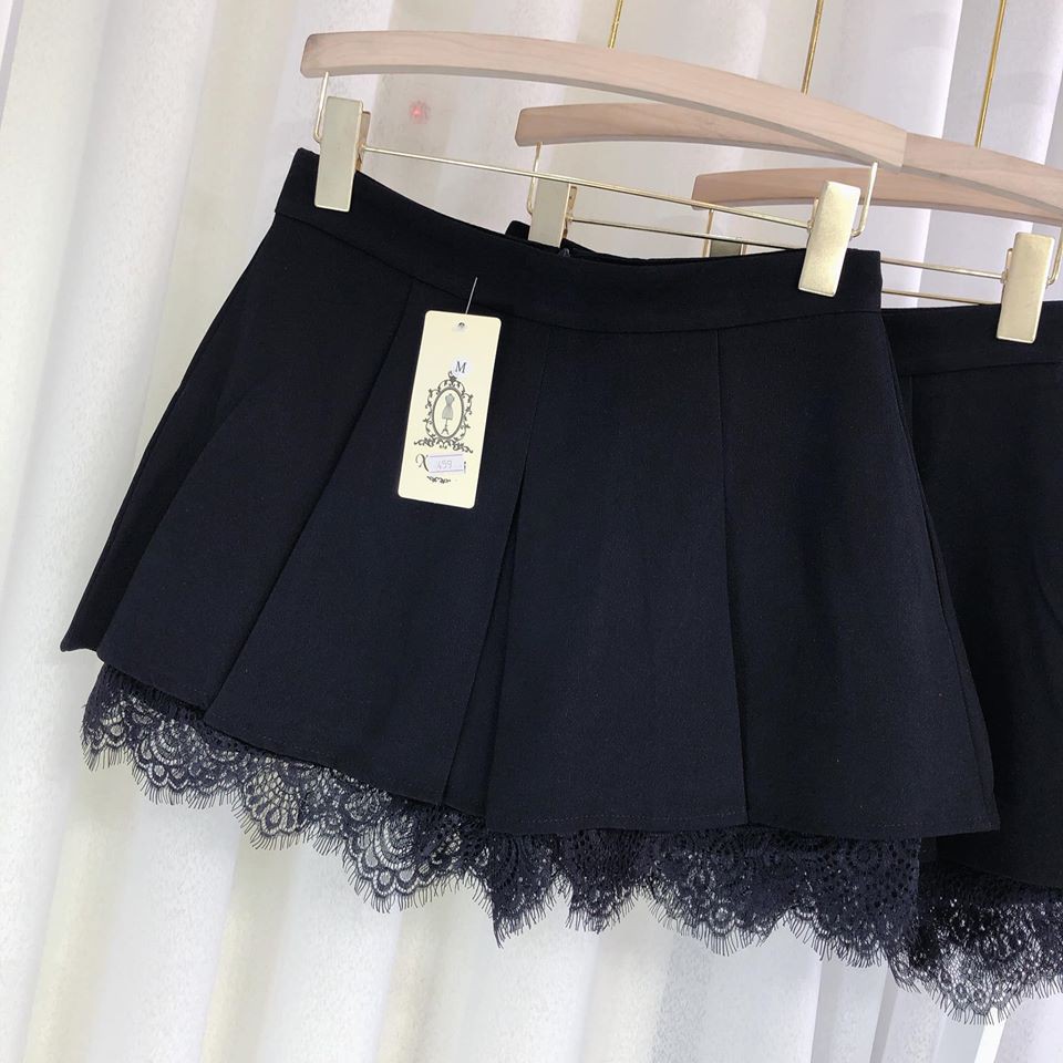 Quần short giả váy pha ren siêu xinh