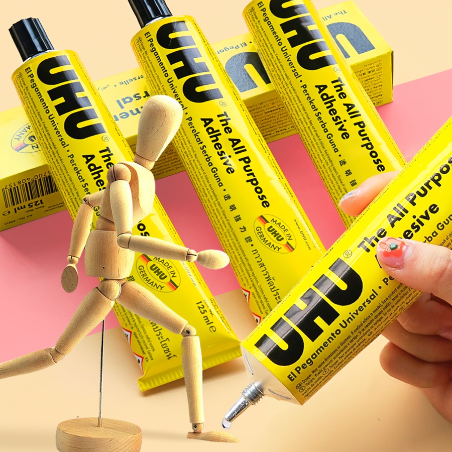 Germany imported UHU strong glue hand-stick firmly u glue woodworking board wood model glue leather soft glue soft sticky cloth special shoe repair glue shoe universal adhesive wood multi-functional