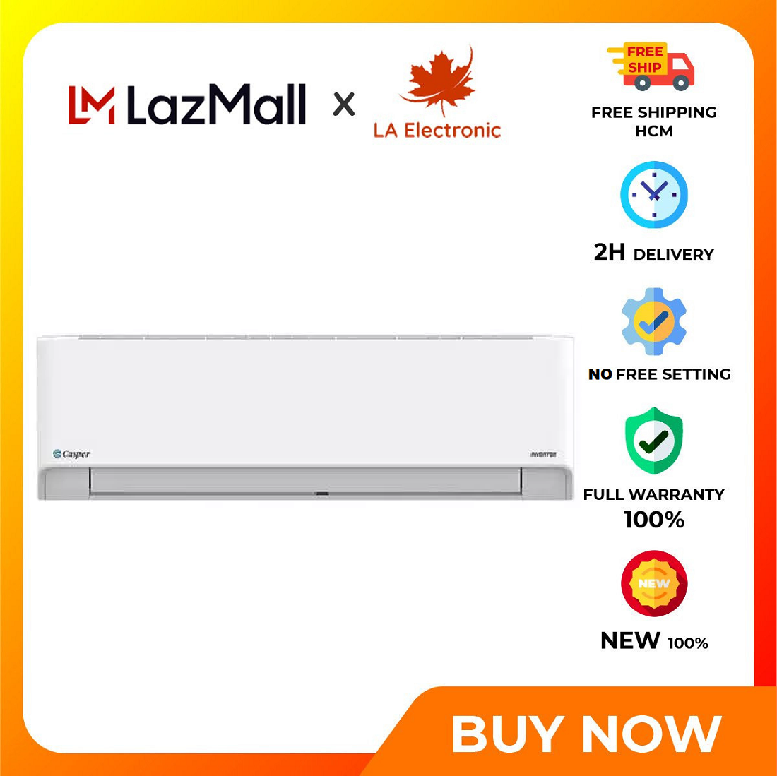 Máy lạnh casper inverter 1 hp hc-09ia32 mới 2021 - miễn phí vận chuyển hcm