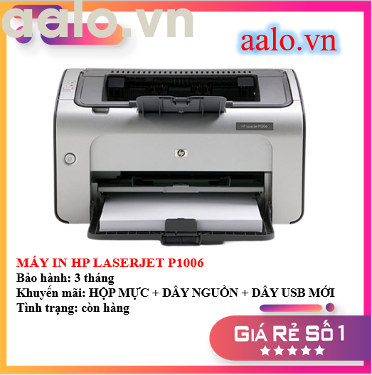 Máy in hp laserjet p1006 - máy in hp laserjet 1006 - kèm hộp mực dây nguồn dây usb mới - aalo.vn