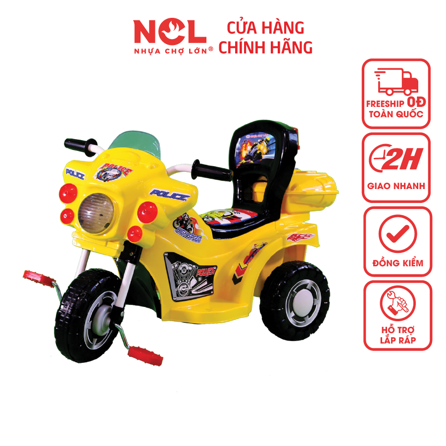 Xe 3 Bánh Trẻ Em Nhựa Chợ Lớn L9 Police K3 Dành Cho Bé Từ 1 - 3 Tuổi
