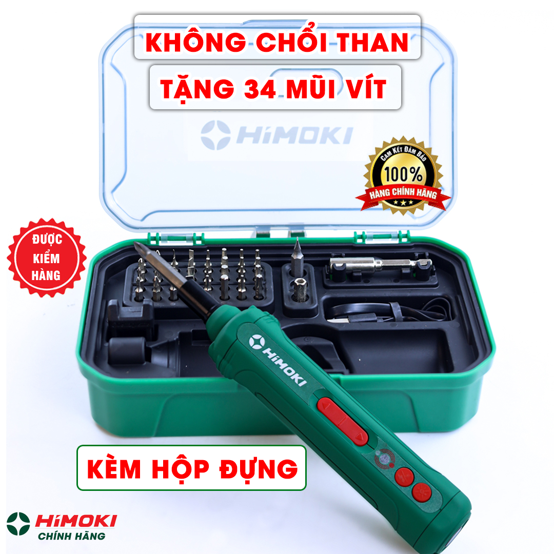 Máy bắt vít pin himoki chuyên dò điện âm, máy khoan pin, bắt vít, bộ dụng cụ tuốc nơ vít đa chức năng - không chổi than ,máy bắt vít, máy khoan mini