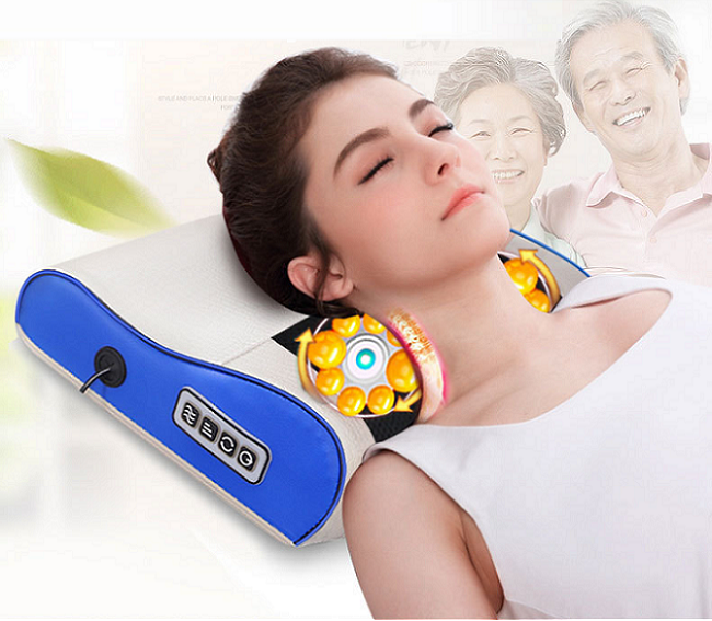 Gối massage đa năng vai cổ gáy 12 bi