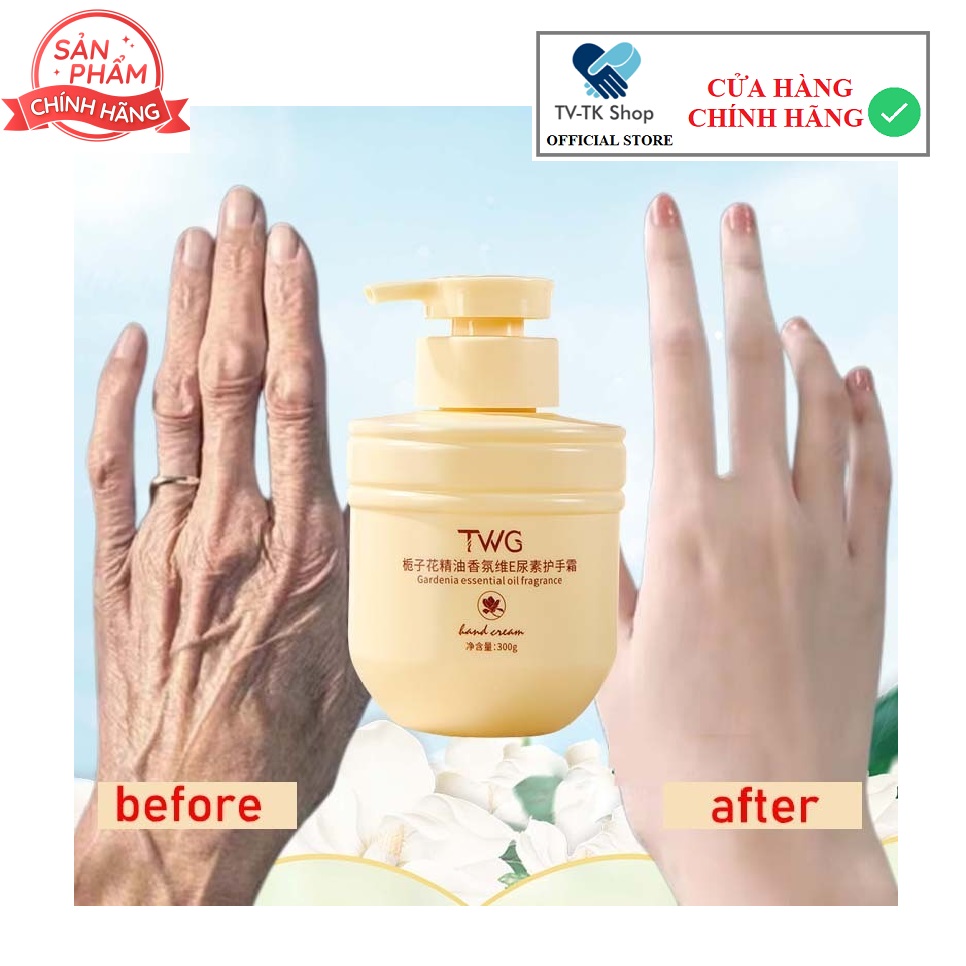 Kem Dưỡng Da Tay Bôi Tay TWG 300ml Làm Trắng Trẻ Hóa Dưỡng Ẩm, Giảm Nếp Nhăn Cải Thiện Làn Da - Mẫu mới