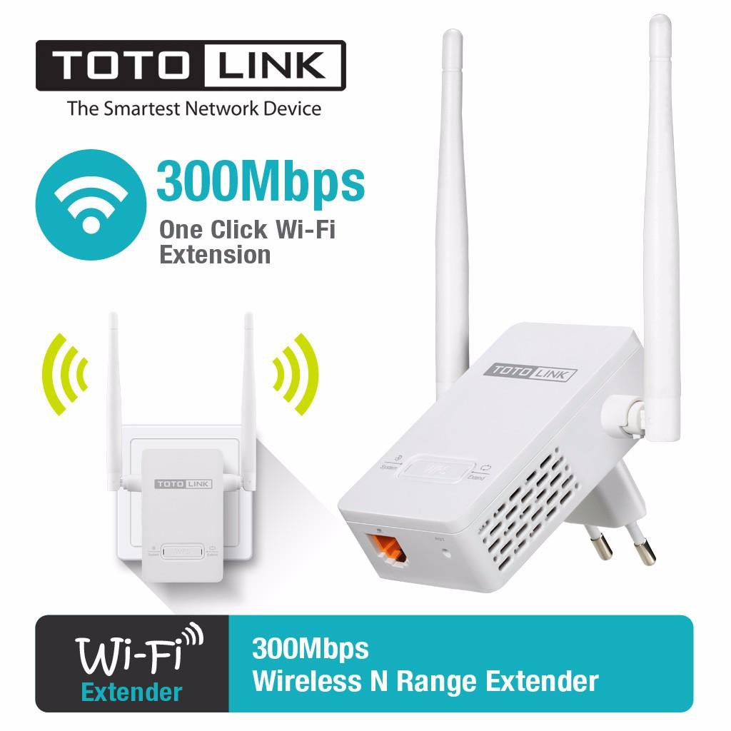 [HCM][ 1 Đổi 1 Đến 5 Năm ] Bộ Kích Sóng WIfi Không Dây Xuyên Tường Mở rộng sóng Wi-Fi chuẩn N 300Mbps - EX200 - TOTOLINK - Kích Siêu Khỏe - Chính Hãng