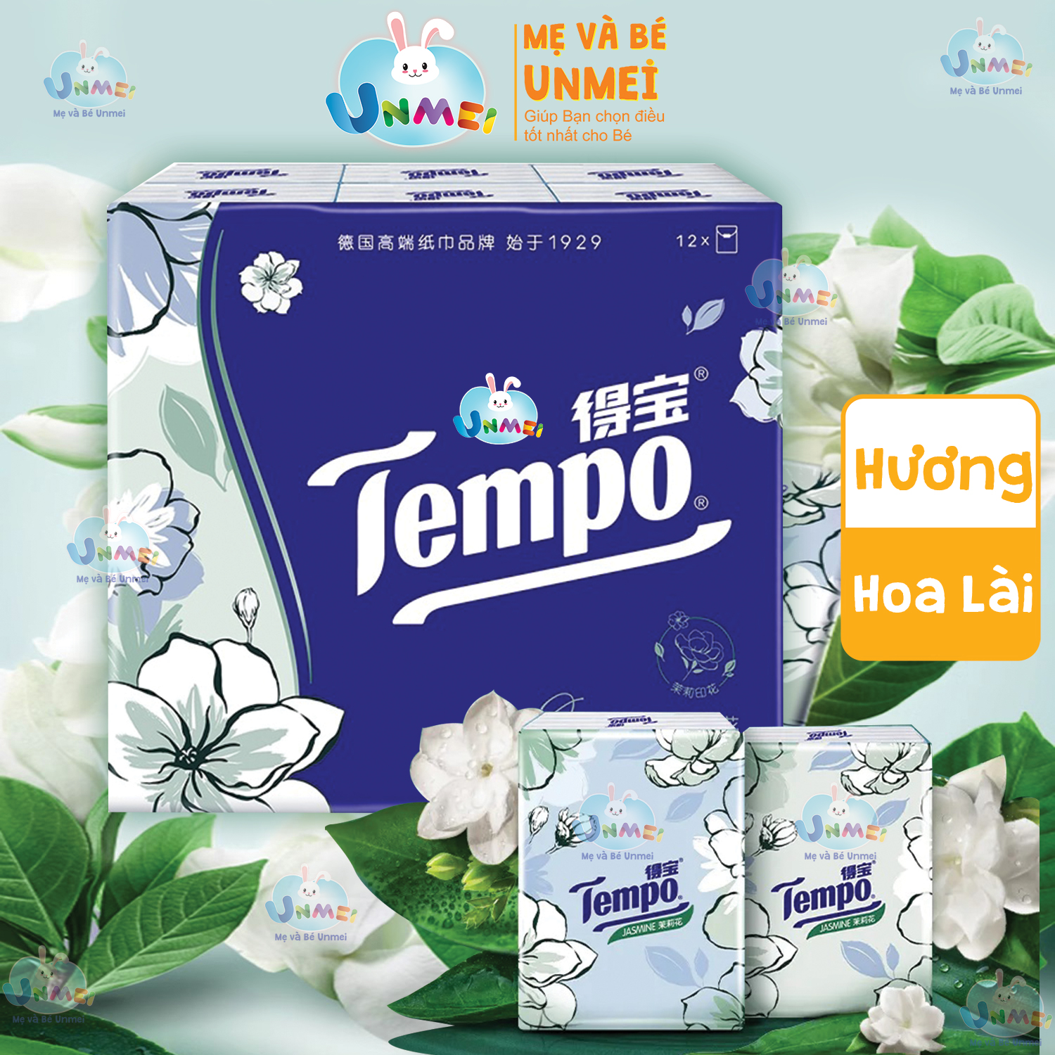Tempo - Tempo Tissue Paper 18 Packs, 12 Packs - Tempo Petit Premium Pocket Tissue Mint/Apple Wood/Unscented - Mother and Baby Unmei Unmeishop Sale100 - 9