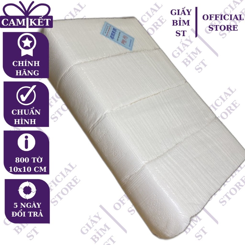Khăn giấy ăn vuông việt nhật cân khổ 10x10 cm cho quán ăn, nhà hàng