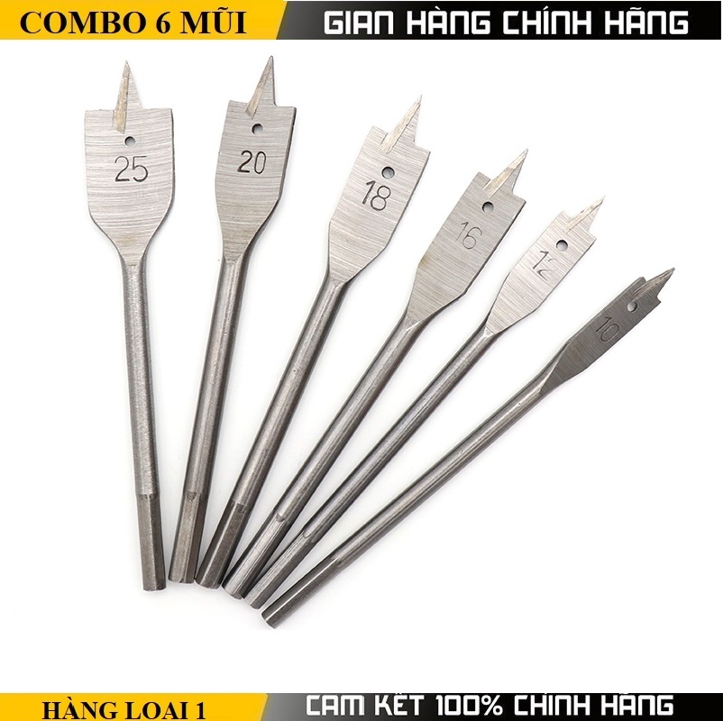 Bộ 6 mũi khoan đuôi cá