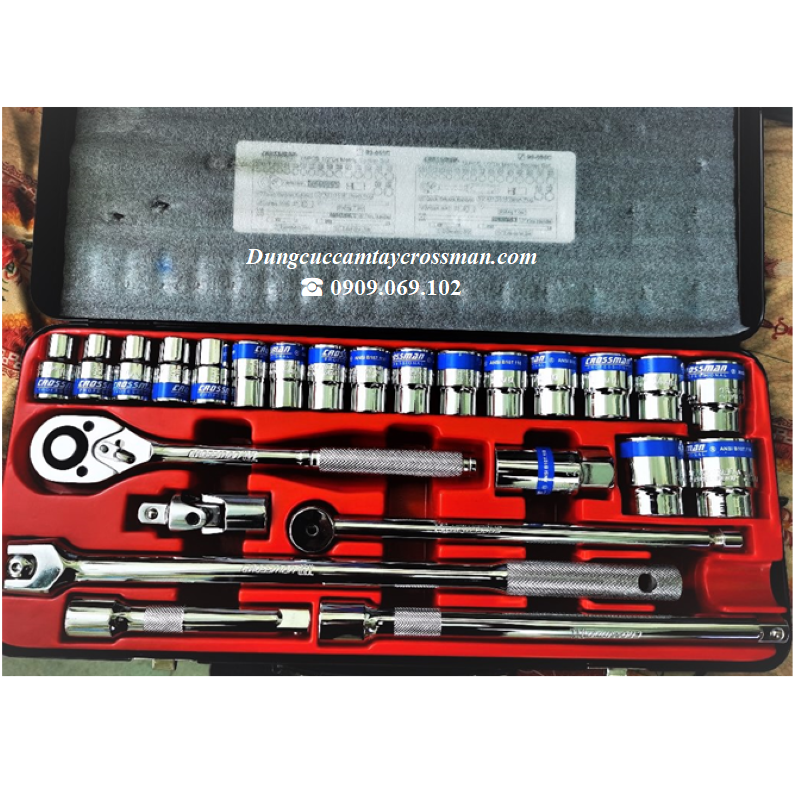 Bộ tuýp 1/2 inch crossman 25 món 99-055c