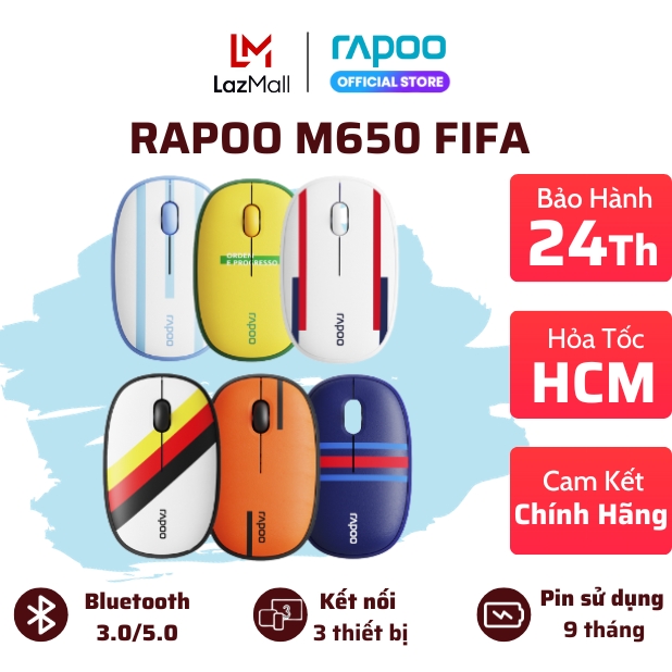 Chuột không dây rapoo m650 silent fifa | bảo hành 24 tháng | mimax mall | hỏa tốc 4h
