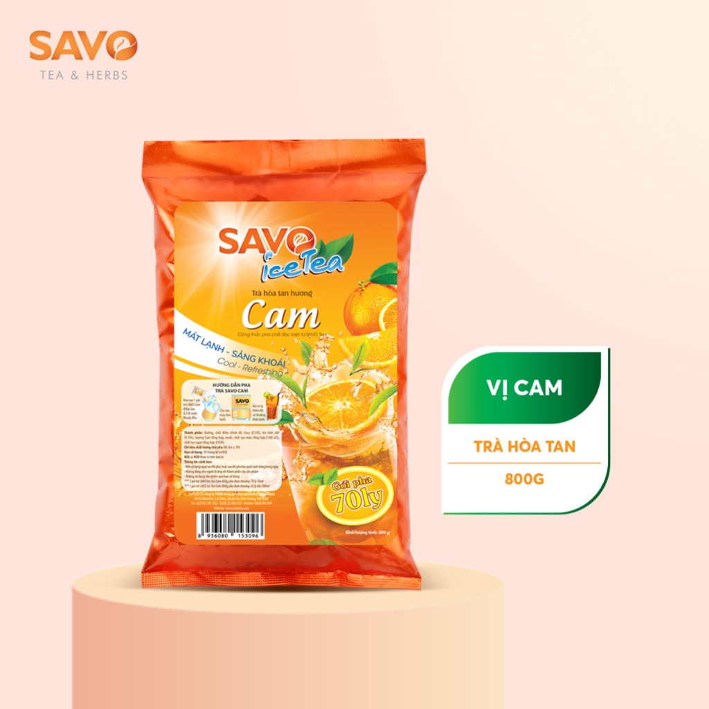 Trà cam hòa tan savo - túi 800g
