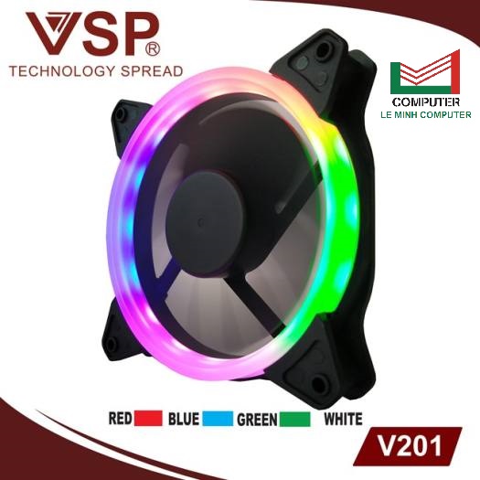 Quạt Tản Nhiệt Thùng Máy Vi Tính Fan case VSP V201 LED Single Circle