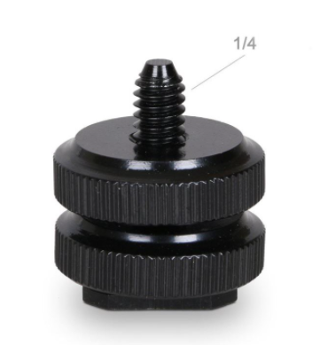 Đế gài kép ngàm hotshoe vít 1/4 inch