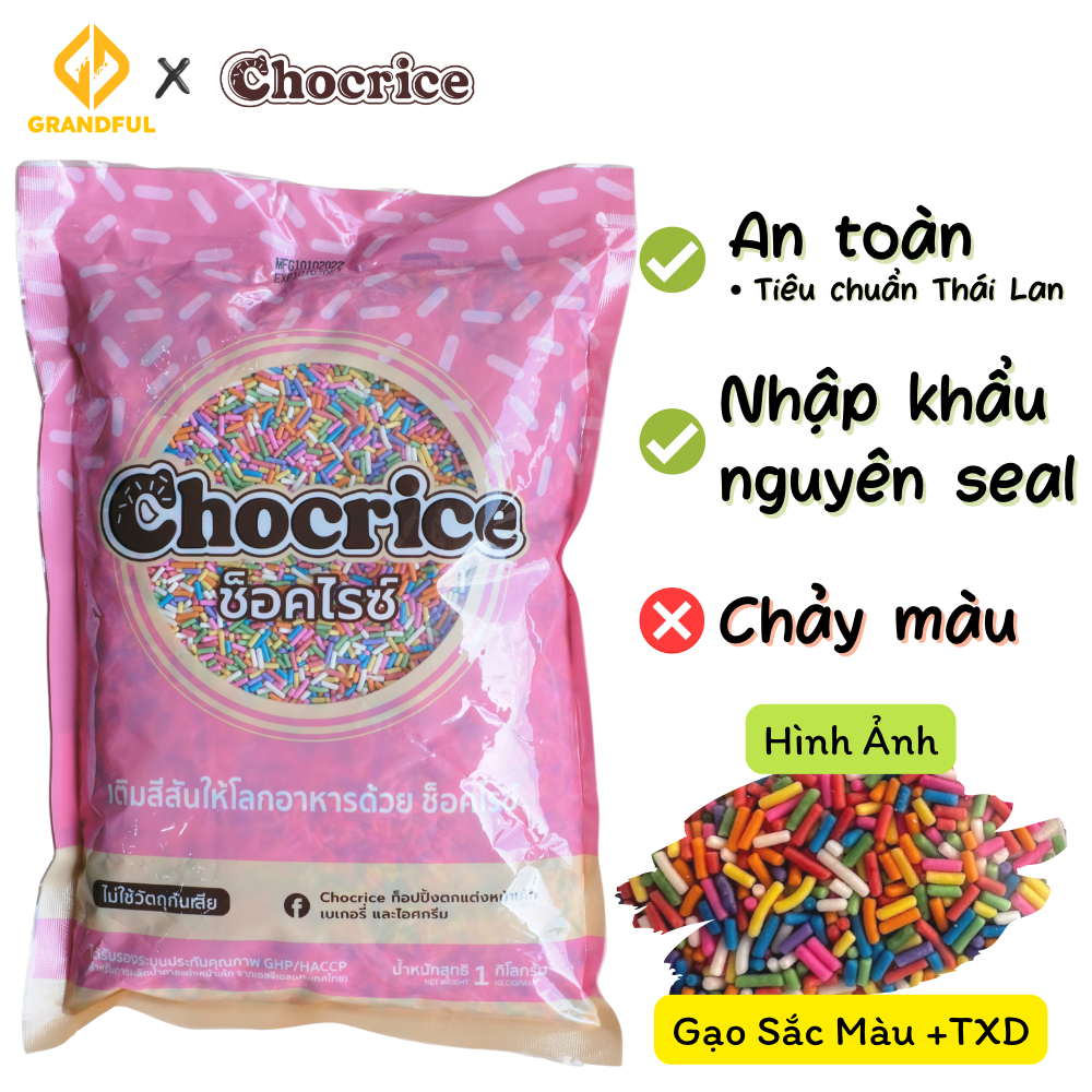 Cốm màu chocrice 1kg trang trí bánh bakery