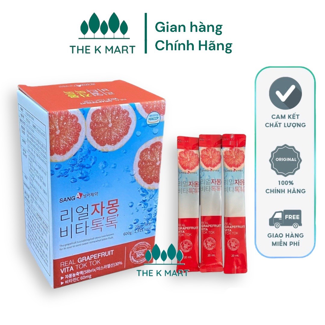 Trà bưởi giảm cân Real Grapefruit Vita Tok Tok SangA Hàn Quốc