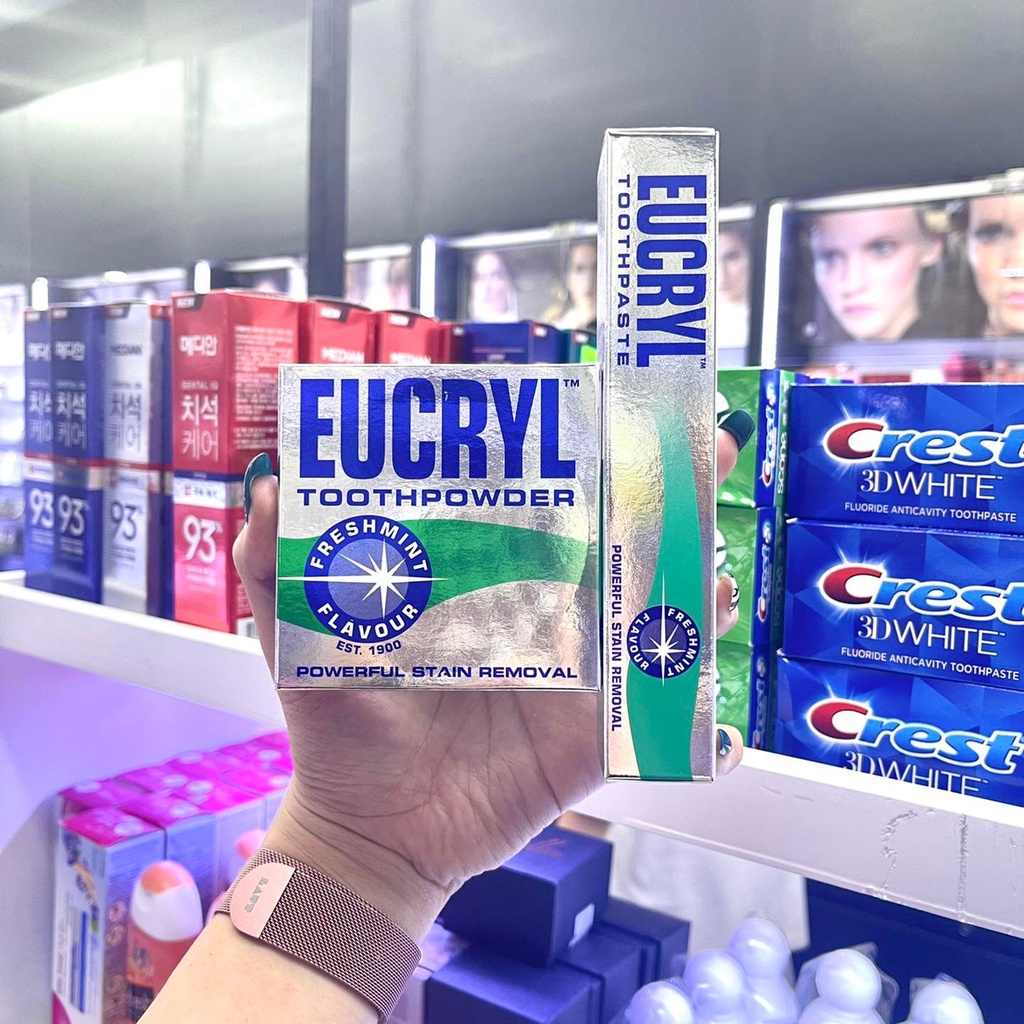 Kem đánh răng + bột tẩy trắng răng eucryl