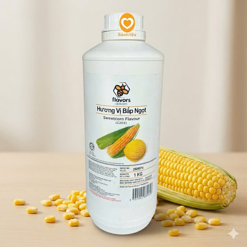 Hương & Màu Thực Phẩm Emulco Flavors Dotcom Hương Bắp 1kg/ Dùng làm bánh, pha chế...