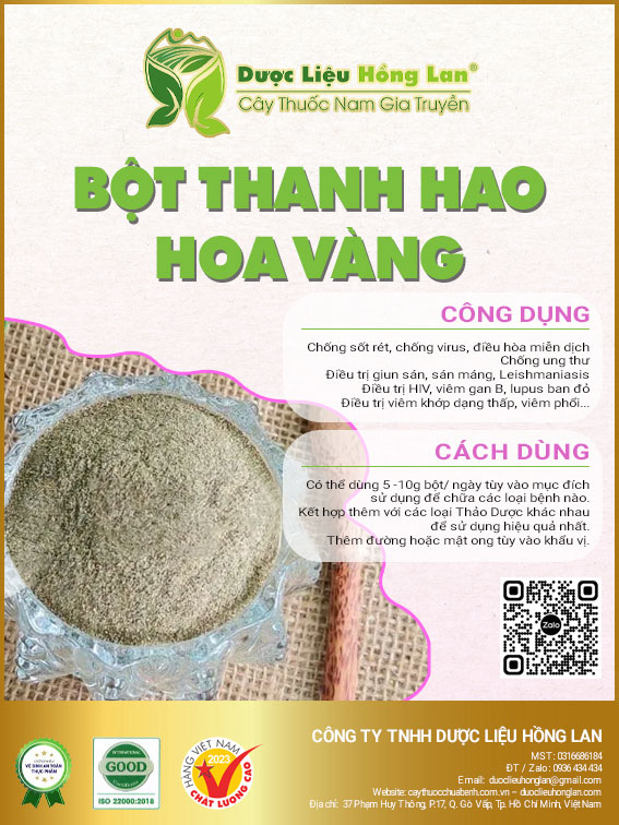 ✅ 100G Bột thảo dược Thanh Hao Hoa Vàng loại 1 nguyên chất