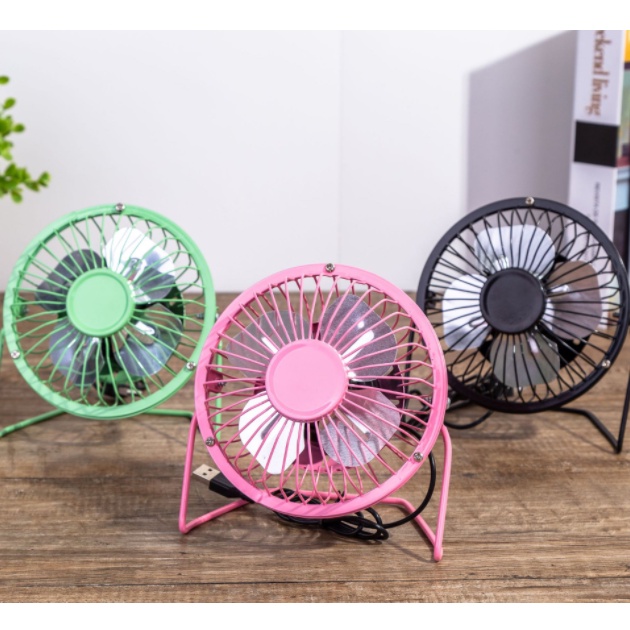 [HÀNG CÓ SẴN] Quạt mini lồng sắt sử dụng cổng USB đường kính 13cm quạt để bàn