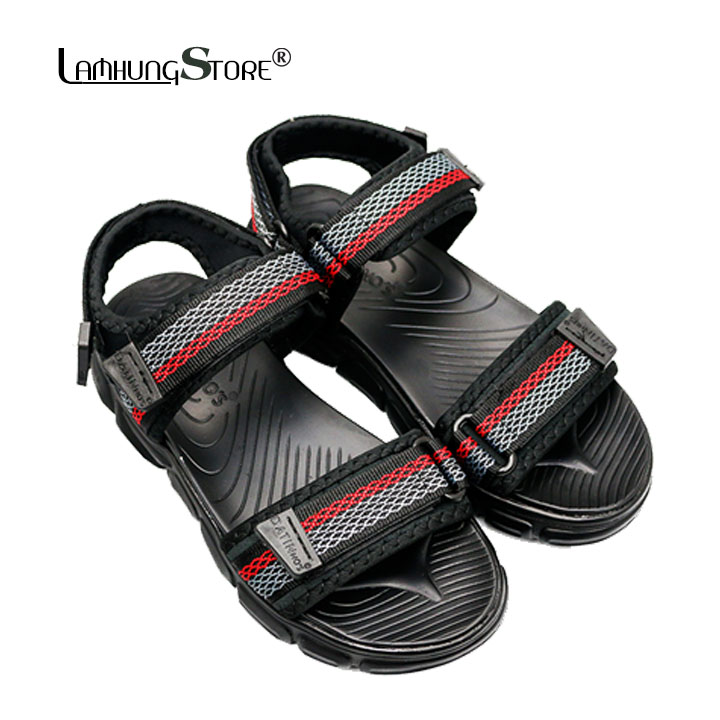 [HCM]Giày Sandal Nữ Thời Trang Cá Tính LAMHUNG CHH35 Đỏ Xanh Cam