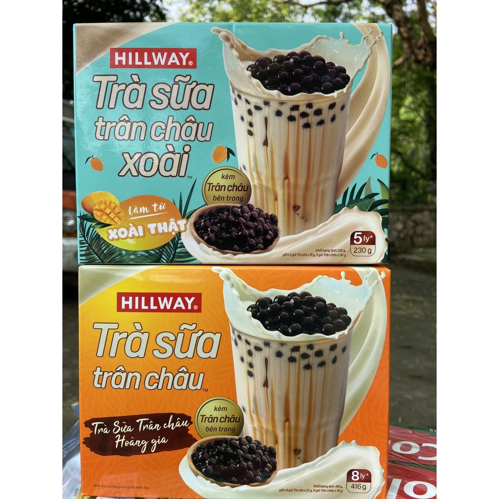 Trà sữa trân châu Hoàng Gia HILLWAY 416g (5 gói Trà sữa 5 gói Trân châu)