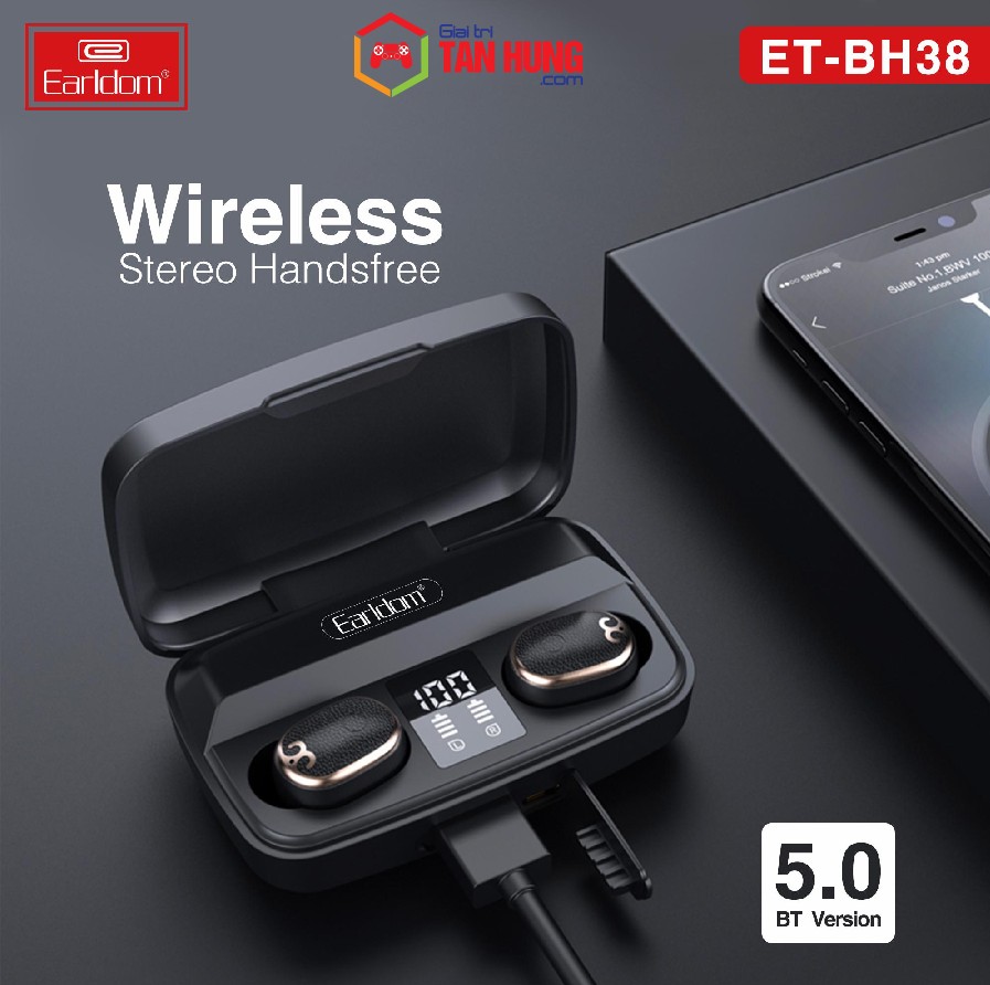Tai Nghe Bluetooth True Wireless Earldom ET-BH38
