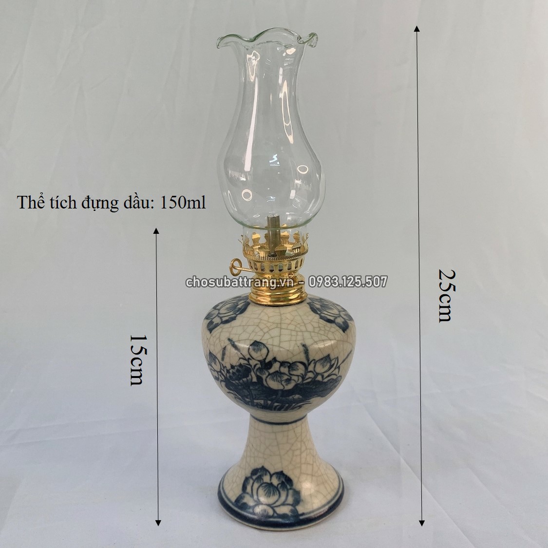 Đèn thờ cúng gia tiên - đèn dầu thờ cúng