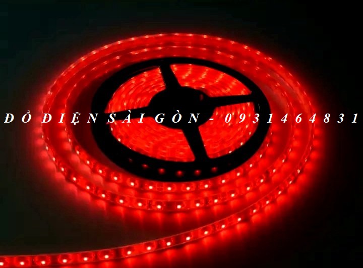 Cuộn led dây dán màu đỏ 5m 12v 5050 chống nước cao cấp
