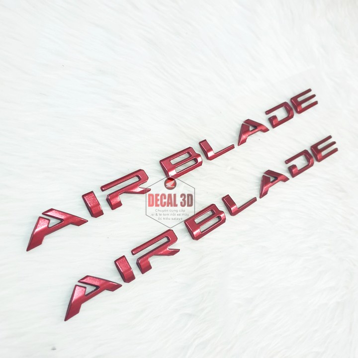 Tem air blade 2020 chữ nổi màu đỏ hàng zin hiếm cao cấp không bong chóc - 1 cặp