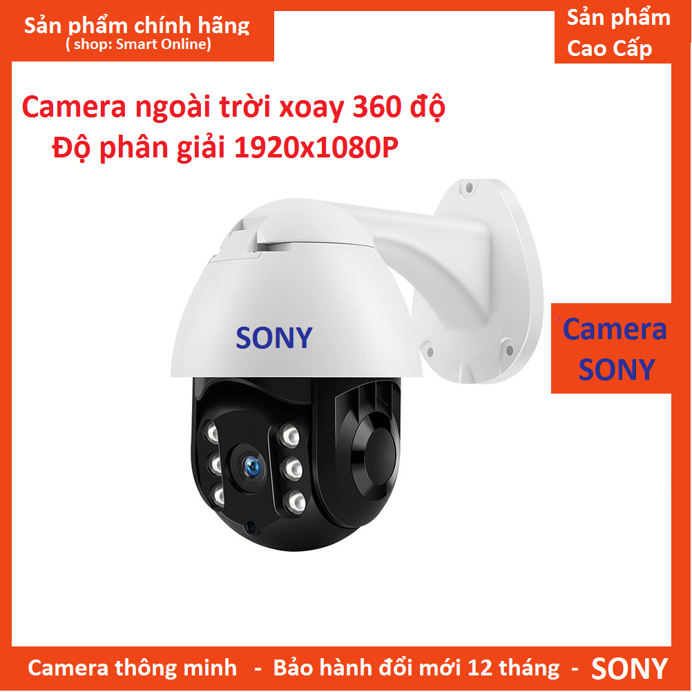[ Tặng kèm nguồn 28k] Camera IP kết nối Wifi Internet SONY-19HS-200W xoay 360 ngoài trời chống nước cực tốt, xoay 36 độ, tặng kèm nguồn 12v2a 28K