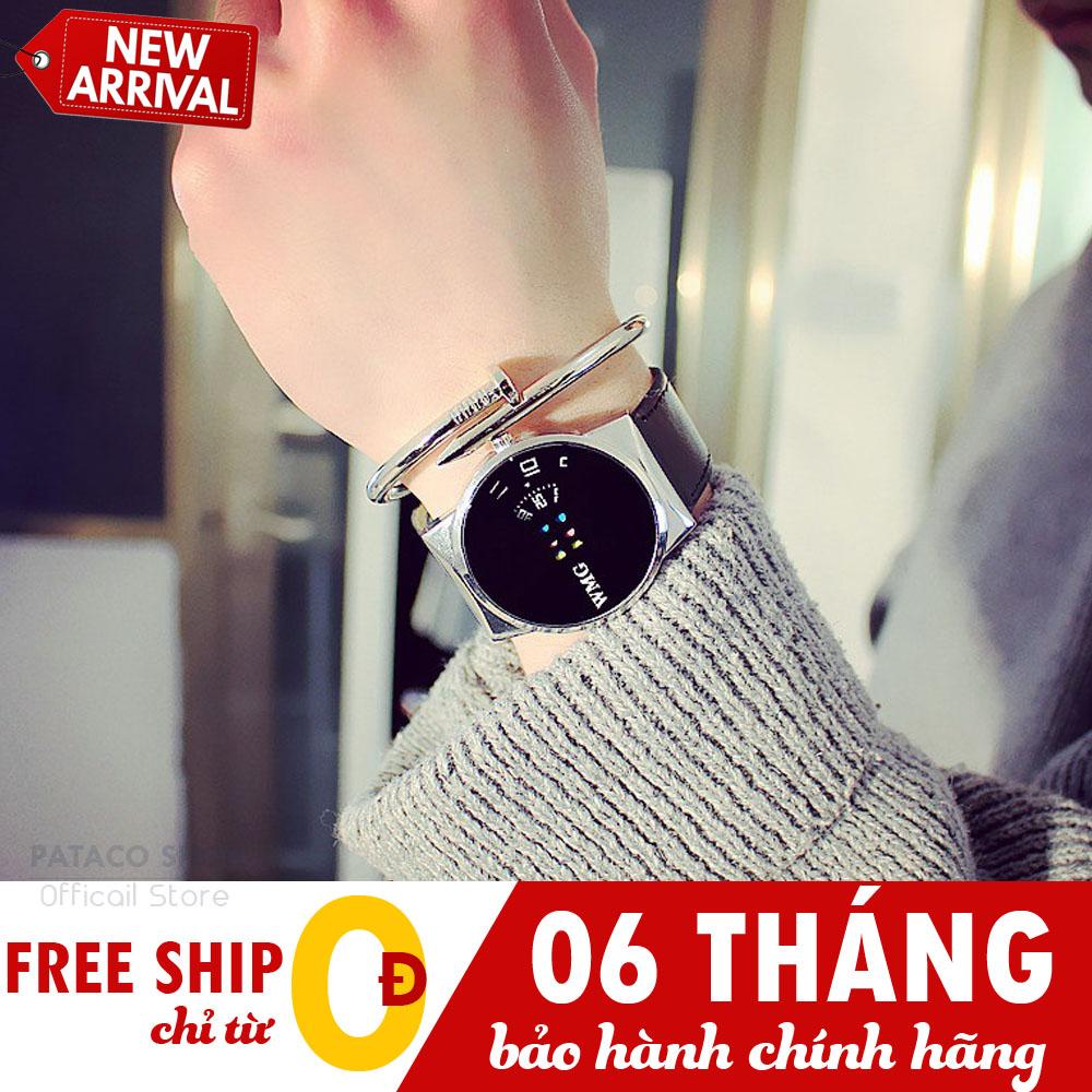 Đồng hồ thời trang nam nữ WMG C28, Dây da cao cấp, Xem giờ kiểu dọc độc đáo, Siêu Cool, Bảo hành 6 tháng