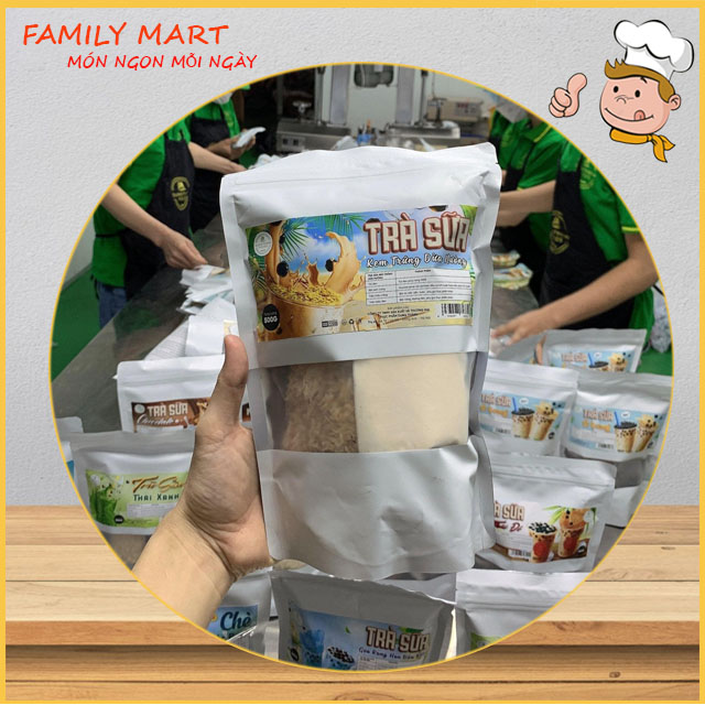 Set trà sữa kem trứng dừa nướng tự pha 500gr thơm ngon như tiệm