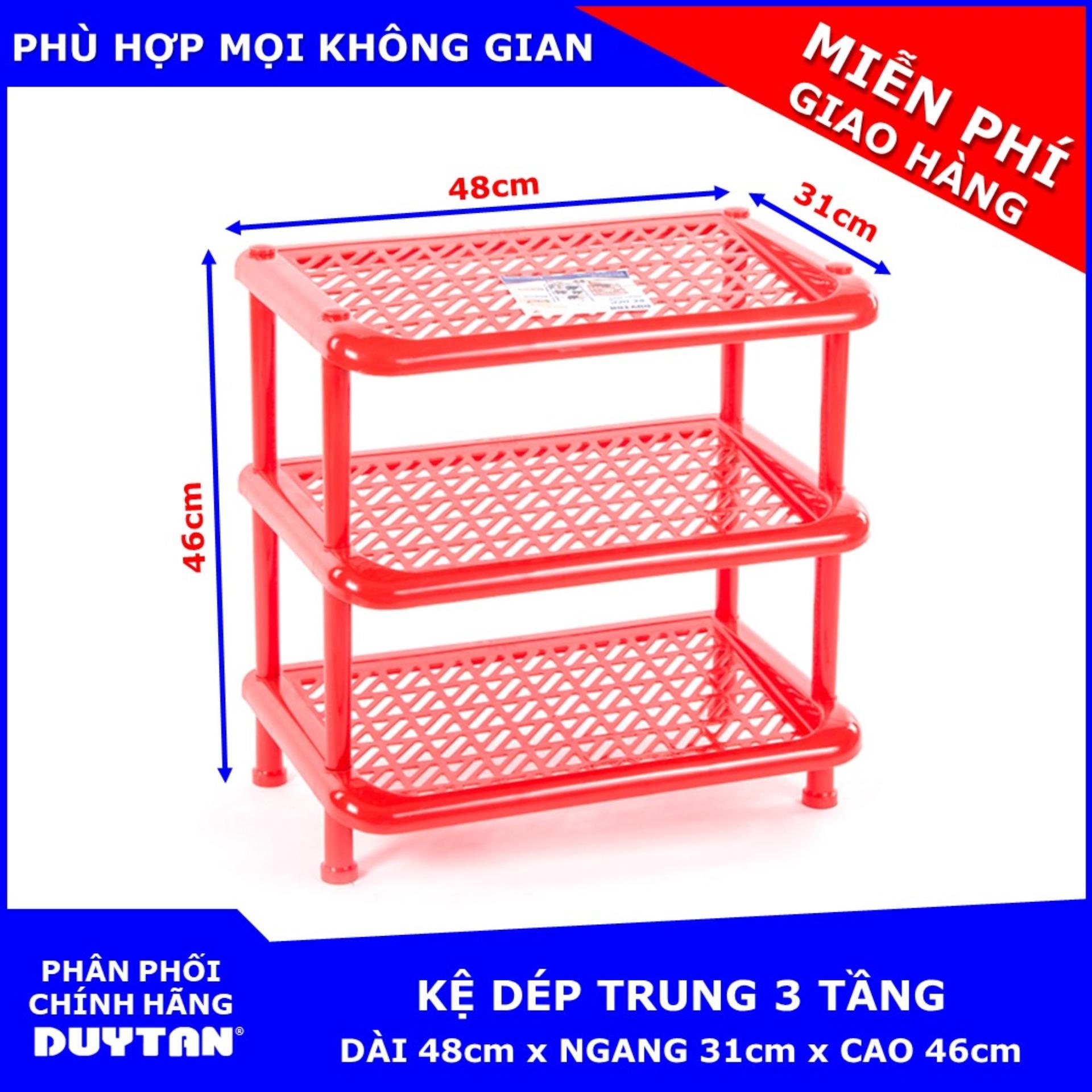 Kệ dép trung Duy Tân 3 tầng - Giao màu mẫu nhiên