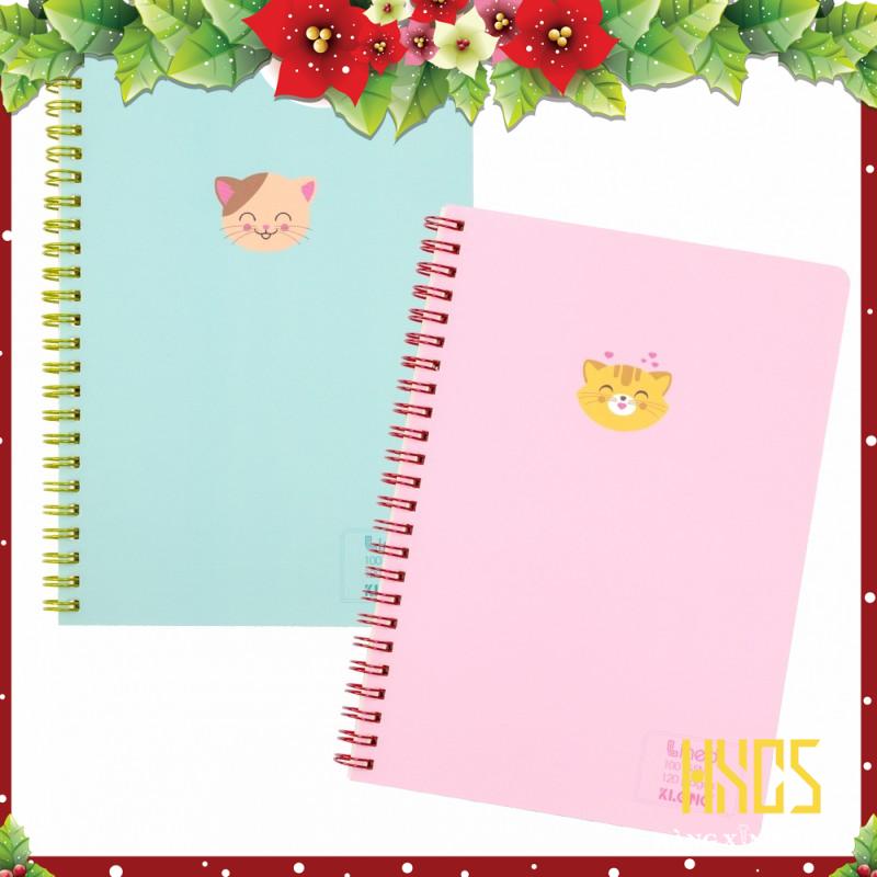 Sổ klong a5 lined 120 trang 100gsm lò xo kép, hxgs sổ tập vở klong ms 537