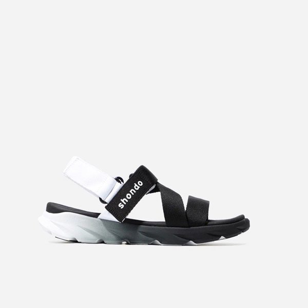 Giày Sandal Shondo F6 sport ombre đế 2 màu đen trắng F6S0110
