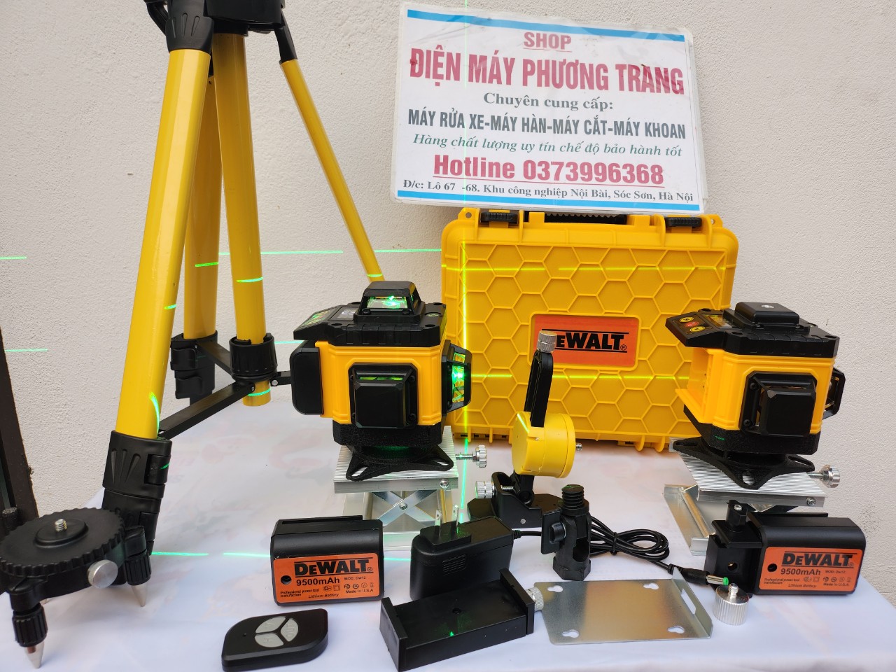Máy laser 12 tia xanh - Máy bắn cốt laser siêu sáng - Máy cân bằng laser 12 tia xanh,kèm pin dự phòng,bảo hành 1 năm