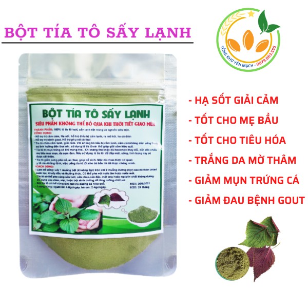 Bột tía tô sấy lạnh, bột tía tô organic bột tía tô nguyên chất làm đẹp da, tốt cho sức khỏe - 100gr