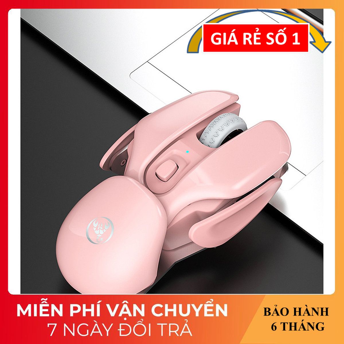 [Có Bảo Hành] Chuột không dây mô hình con tôm T37 - Hàng Nhập Khẩu