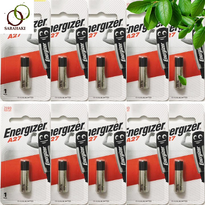 Combo 10 vỉ pin a27, pin cửa cuốn energizer a27 12v