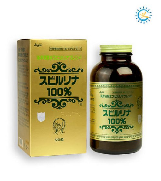 Tảo xoắn nhật spirulina 2200 viên cho ba mẹ cửa sổ vàng