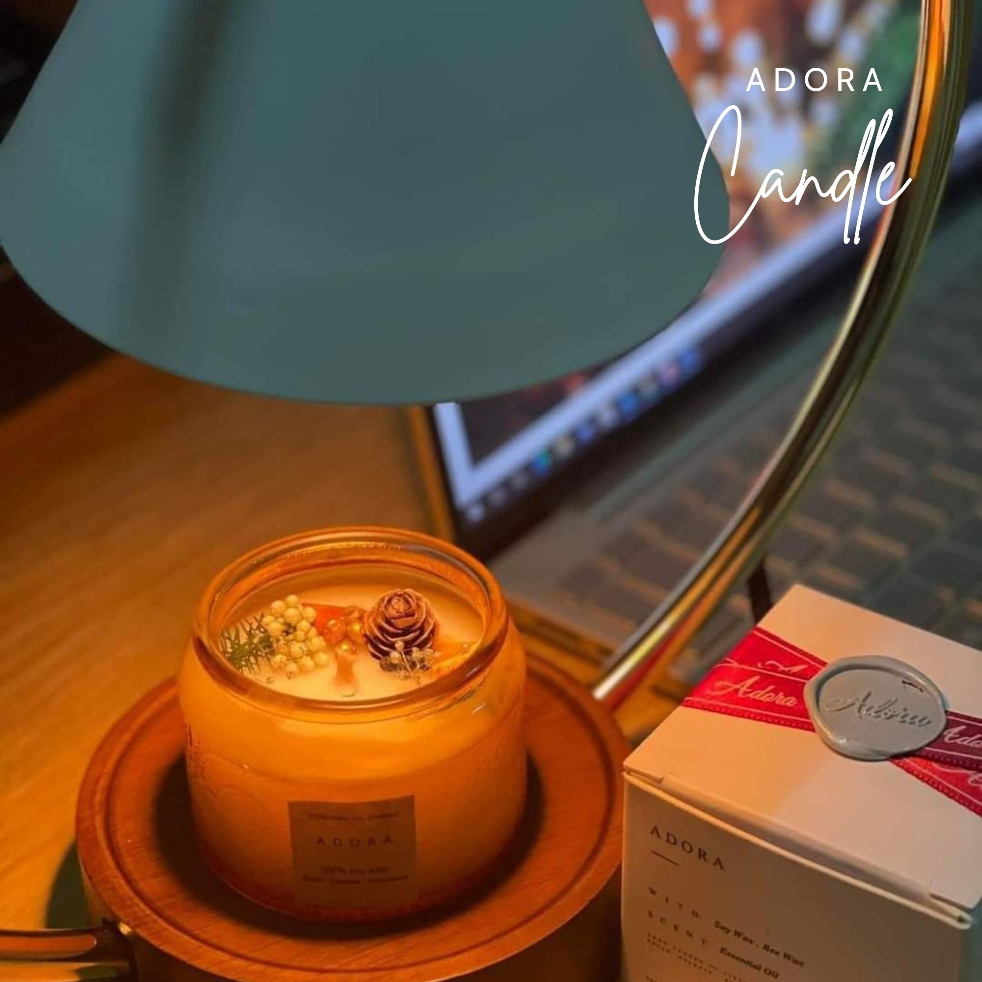 Nến thơm phòng Vintage Jar size S - ADORA candle