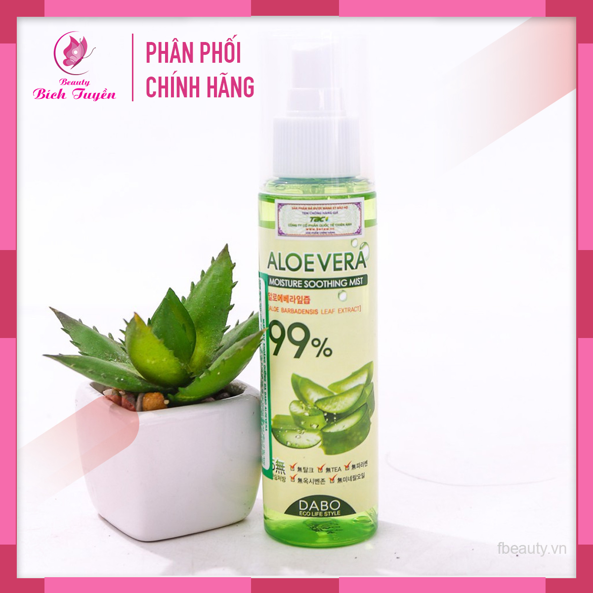 Xịt Khoáng Lô Hội Nha đam aloe vera soothing mist 99%
