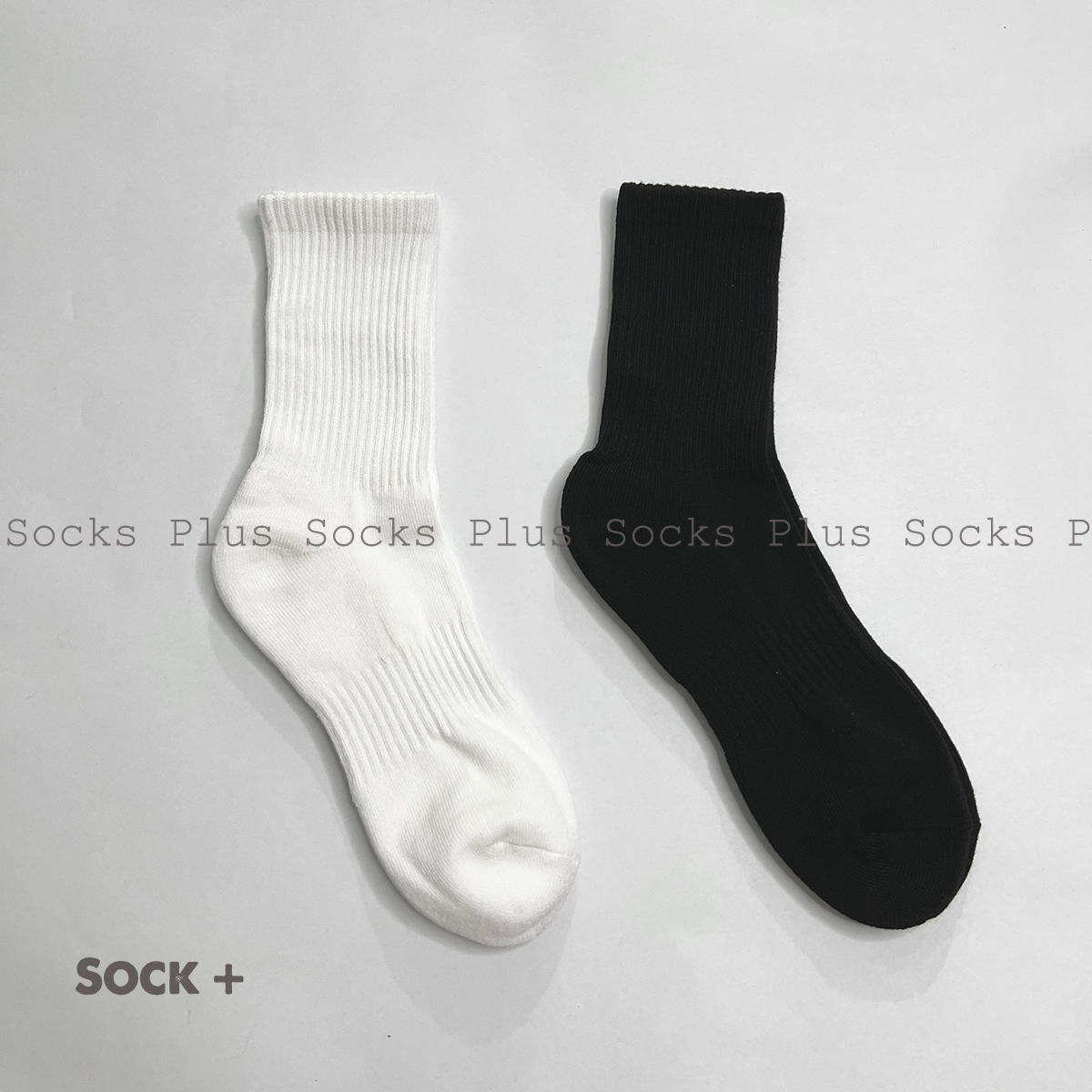 Tất Vớ Basic cao cổ trắng Đen nam nữ ( cotton thoáng mát, mềm mại, chống hôi chân)