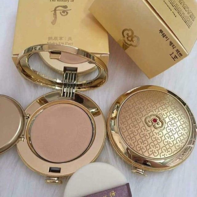 Phấn phủ Whoo vàng Powder Pact có nhũ ngọc trai