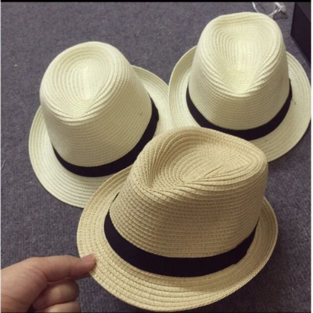 Mũ phớt cói vành nhỏ cho cả Nam và nữ