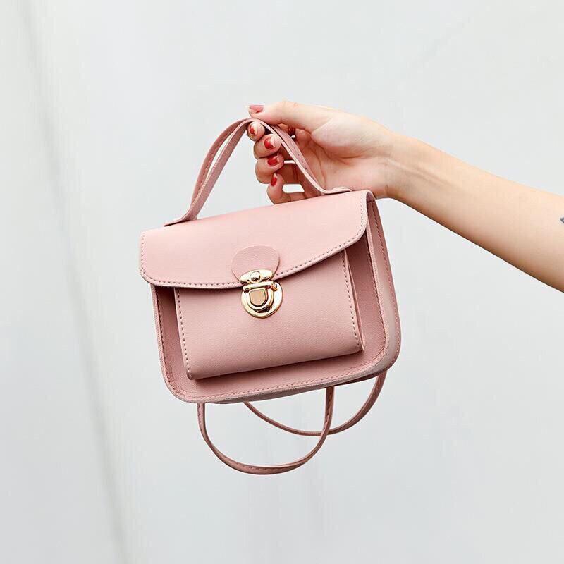 Túi đéo chéo quảng châu khóa cổ điển nắp