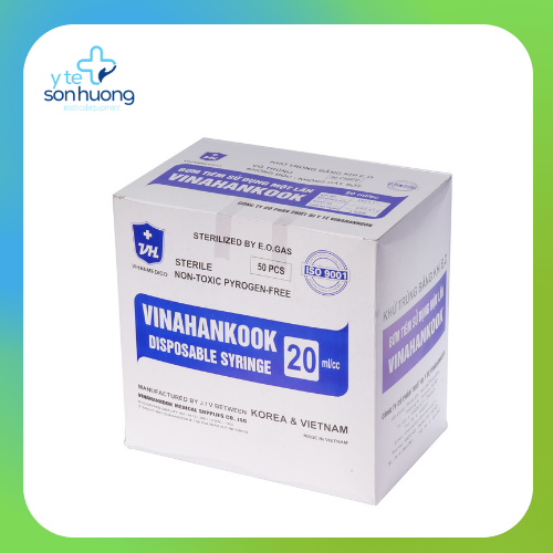 Bơm tiêm Vinahankook 20ml/cc ( cỡ kim 23G x 1'' )