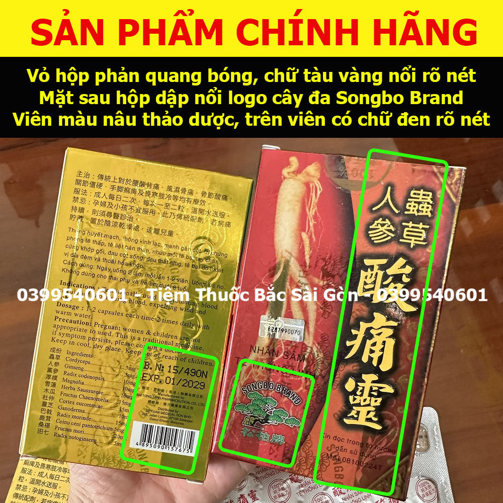  Nhân Sâm Tê Thống Linh Malay SẢN PHẨM CHÍNH HÃNG Hộp 20 viên DATE MỚI 