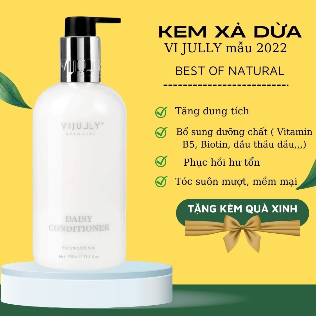 Dầu Xả Dừa Vijully [Hàng Chính Hãng] phục hồi tóc hư tổn,nuôi dưỡng tóc chắc khỏe, bóng và mượt sau 3-5 lần dùng